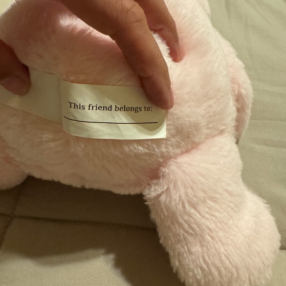 Pink Plush Bunny with Bow - Picture 6 of 6